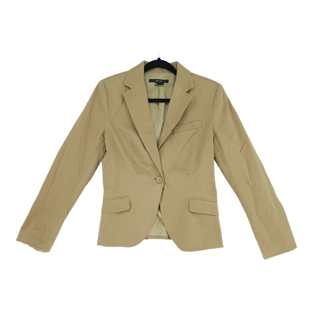 Zara Large Beige Blazer and Size 8 Pant Suit Set